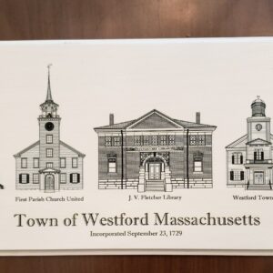 Etched Town of Westford Historic Buildings